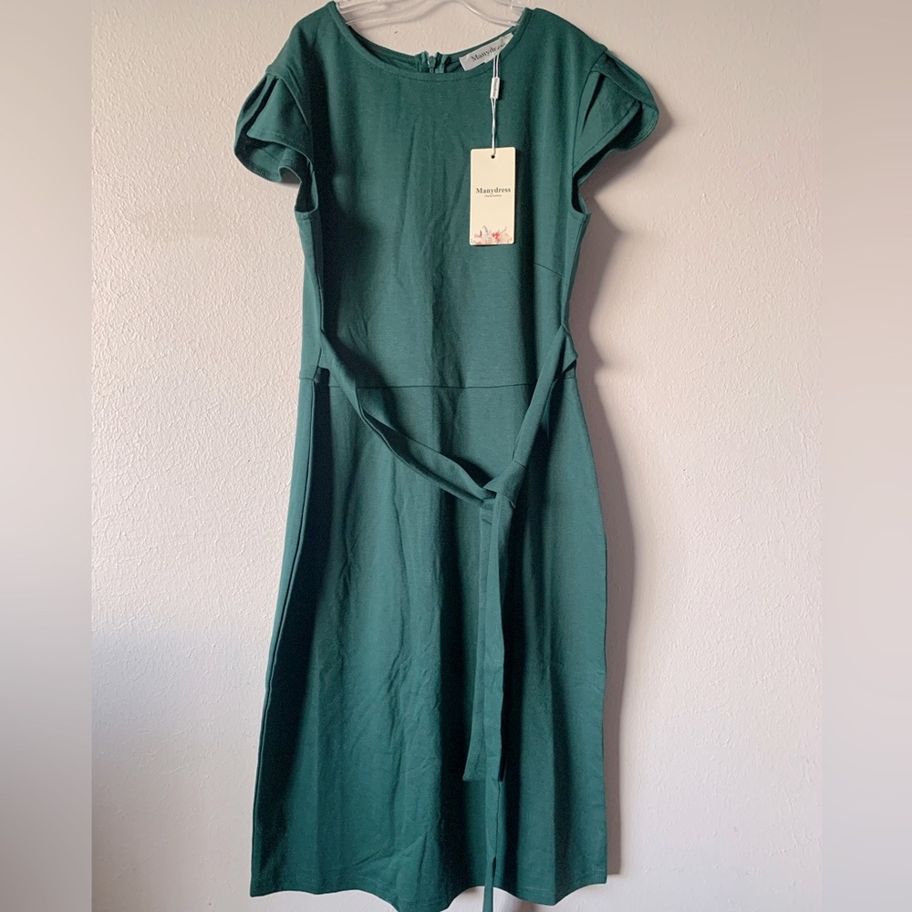 Green dress Fit Vintage Swing Midi